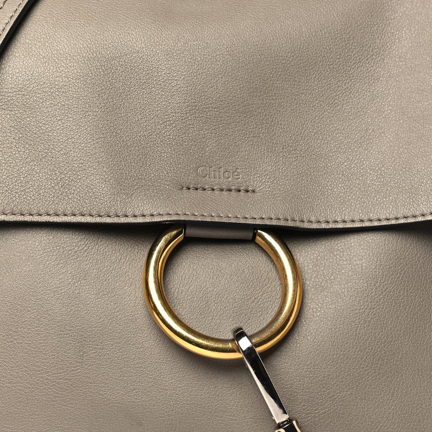 Calfskin Medium Faye Day Shoulder Bag Motty Grey
