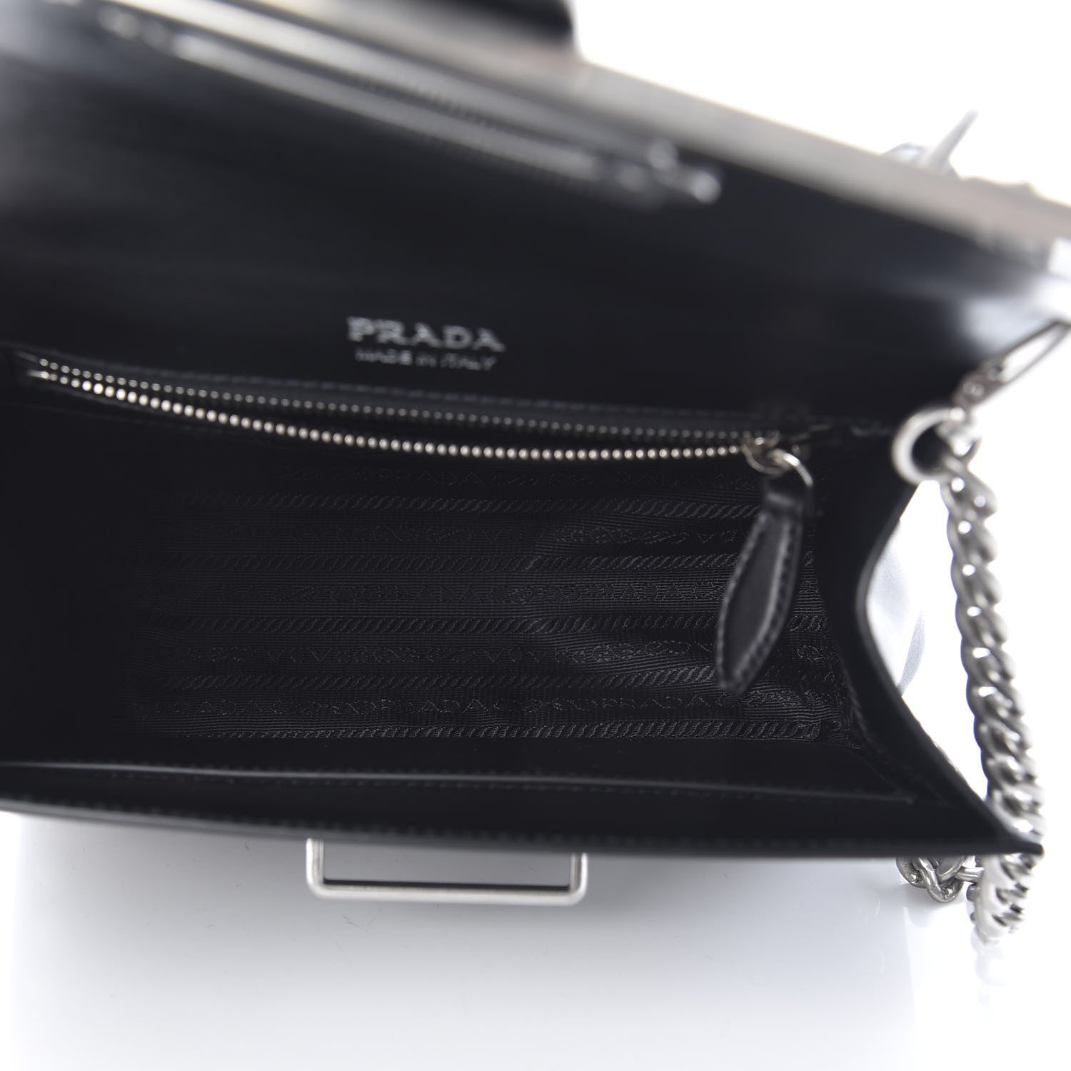 Prada City Calfskin Saffiano Studded Cahier Bag Black 5 of 10