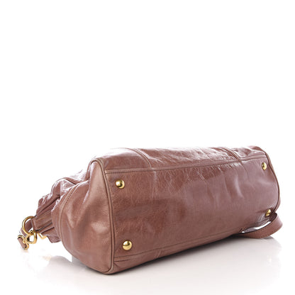 Miu Miu Vitello Shine Top Handle Satchel Loto 3 of 8