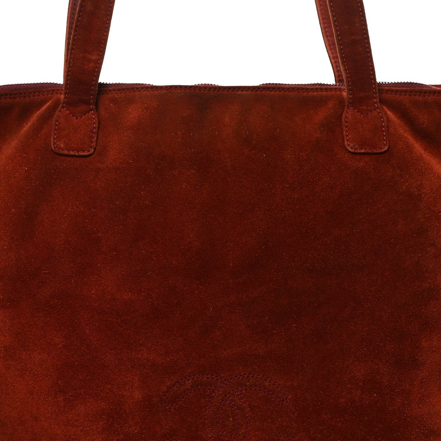 Suede CC Tote Red