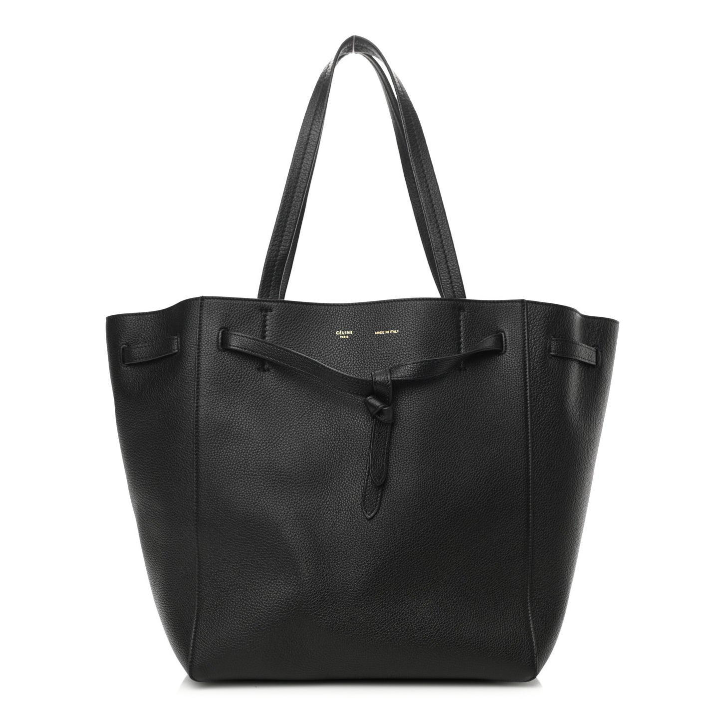 Soft Grained Calfskin Small Belt Cabas Phantom Black