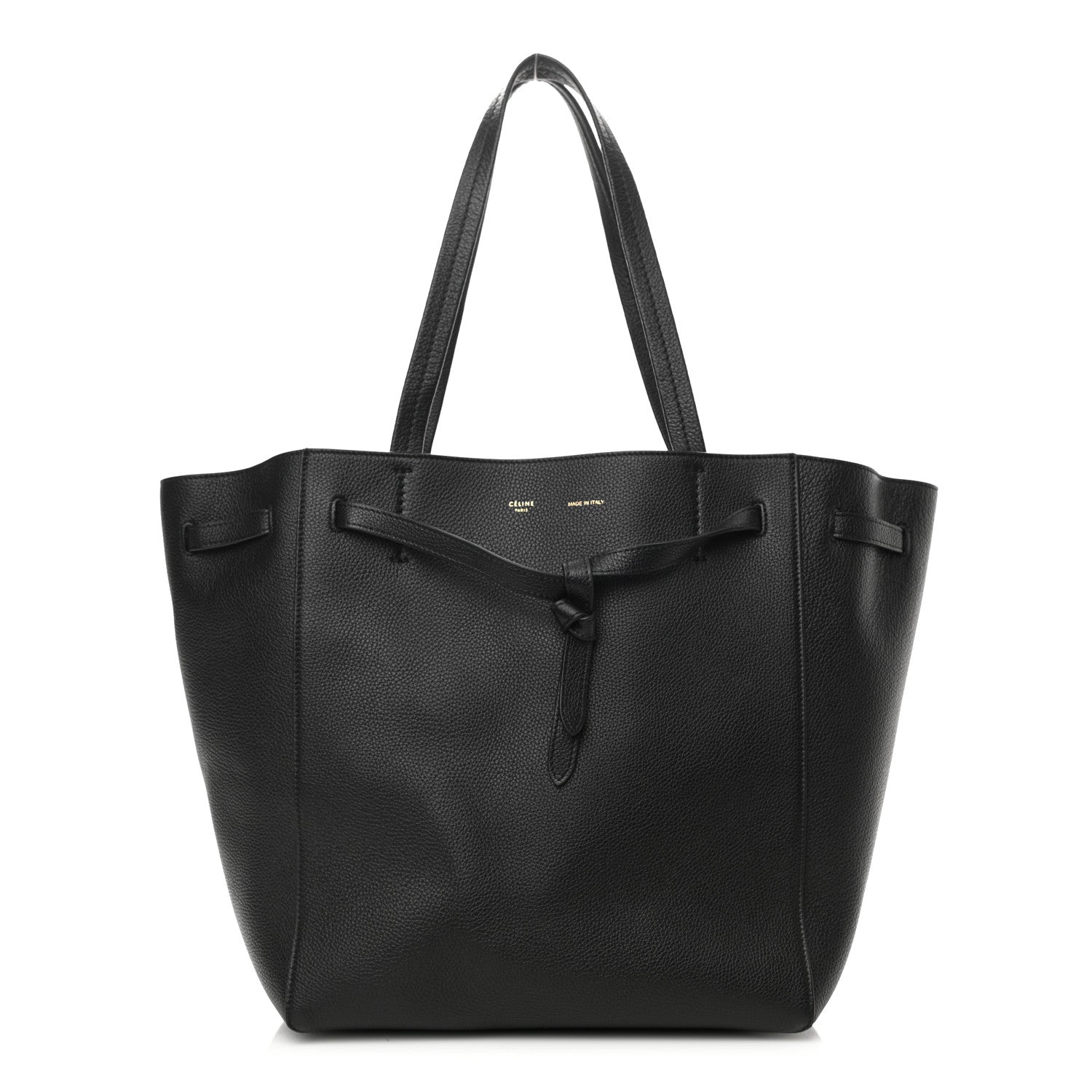 Celine Soft Grained Calfskin Small Belt Cabas Phantom Black 1 of 9