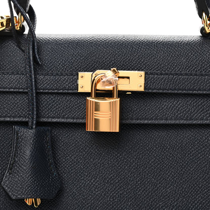 Hermes Epsom Kelly Sellier 25 Bleu Indigo 9 of 10