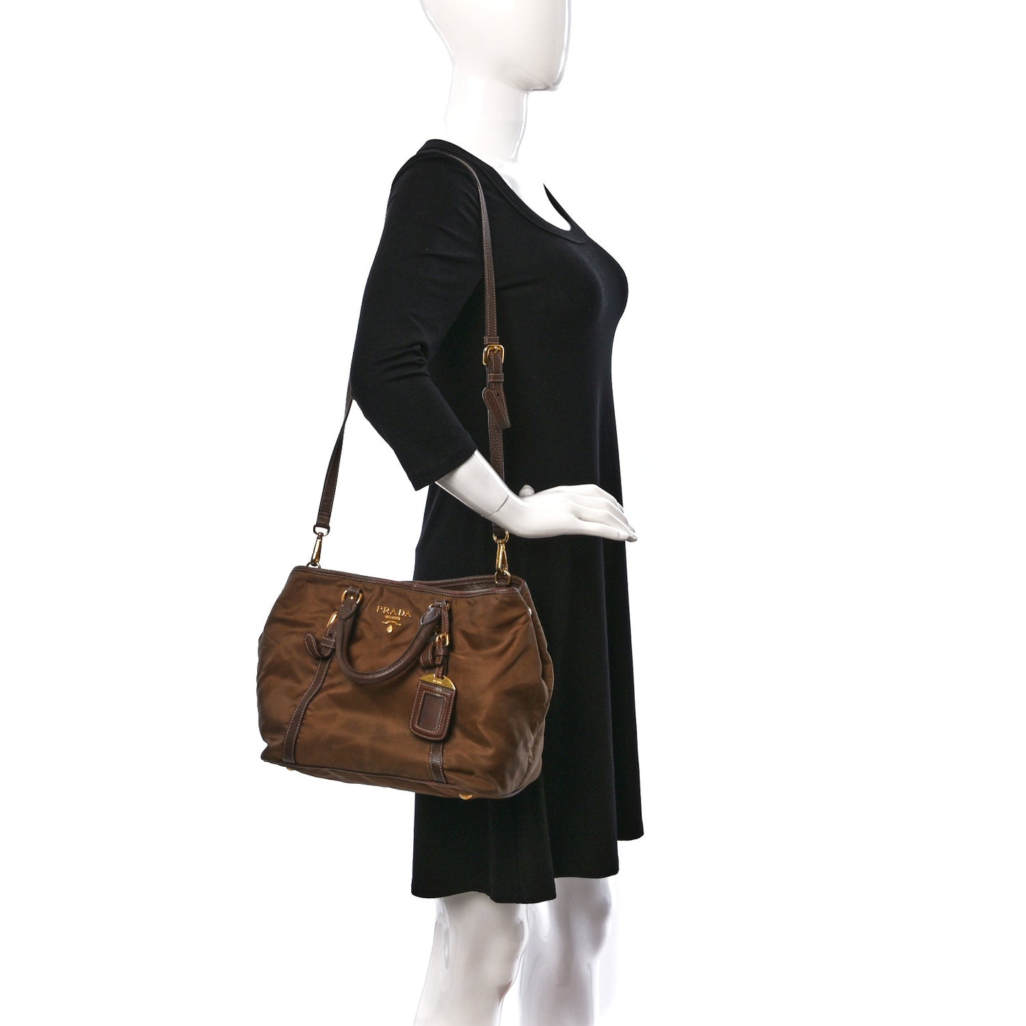 Nylon Tessuto Vitello Daino Tote Corinto
