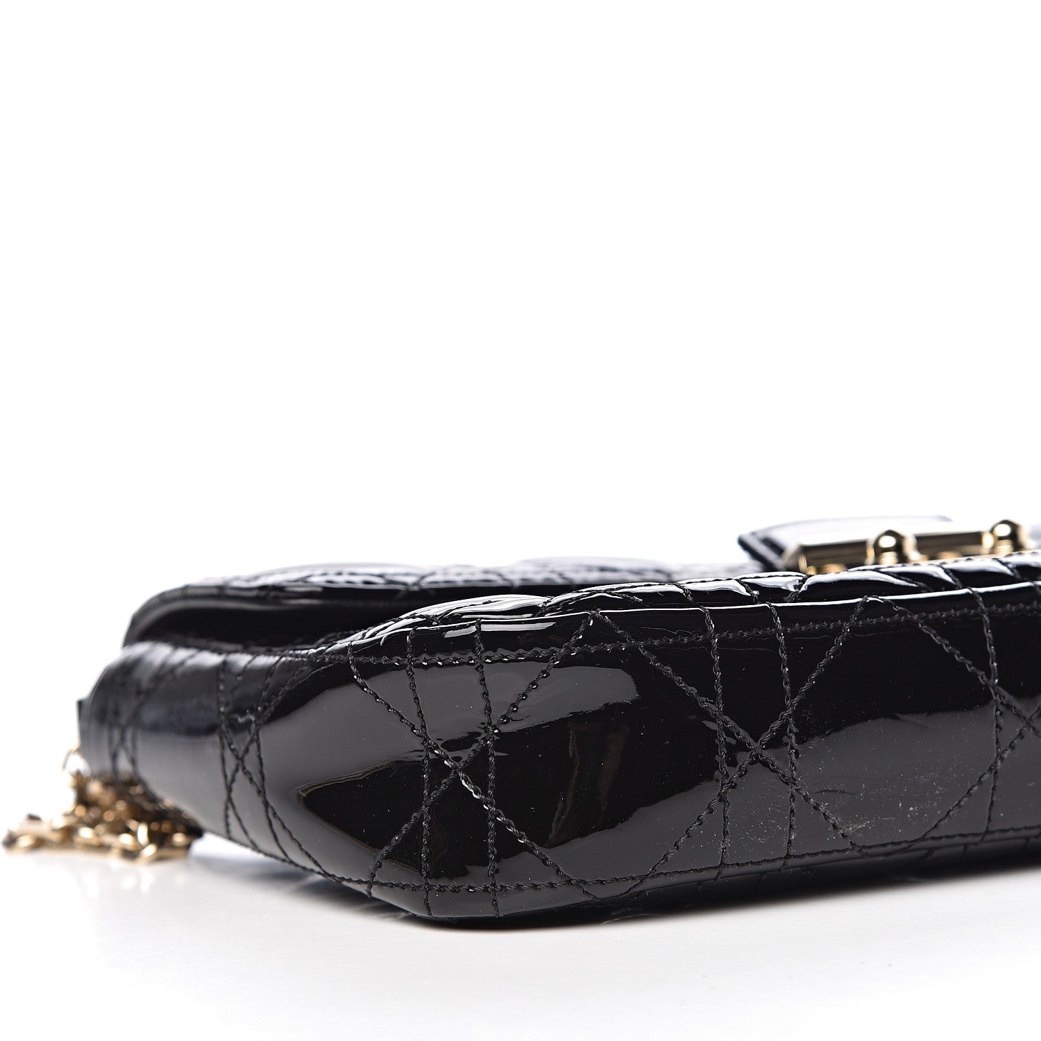 Christian Dior Patent Cannage Miss Dior Promenade Pouch Black 6 of 13