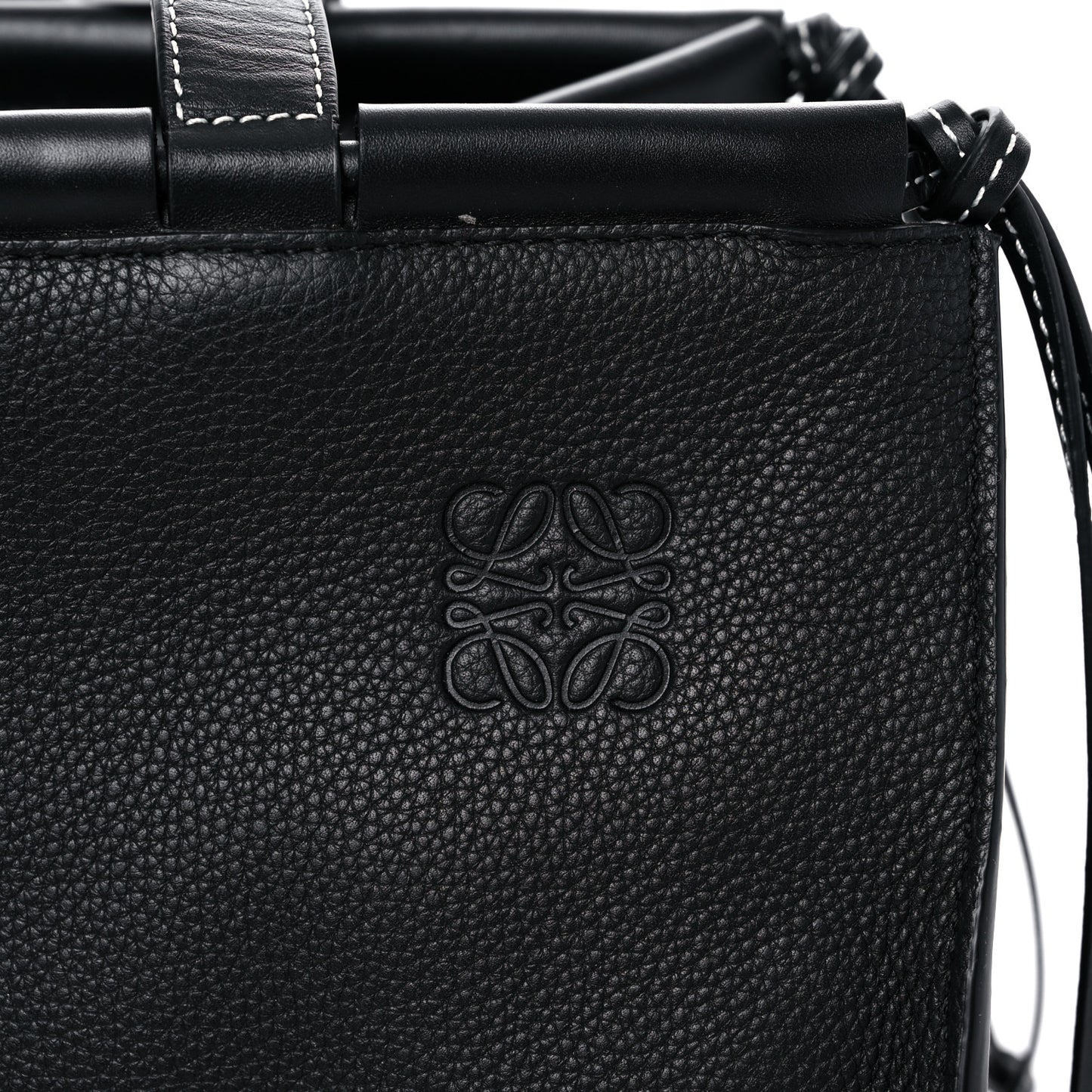 Grained Calfskin Small Cushion Tote Black