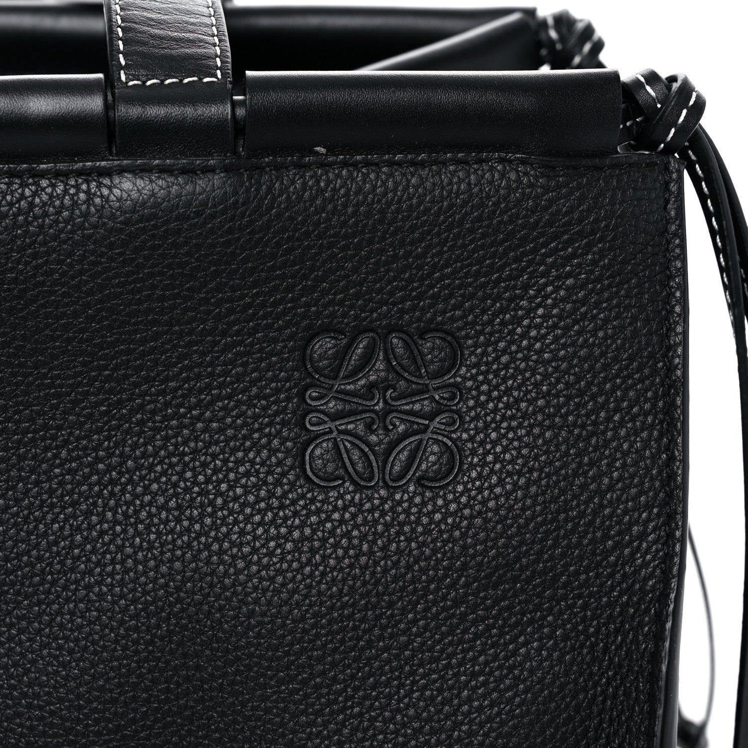 Loewe Grained Calfskin Small Cushion Tote Black 13 of 13
