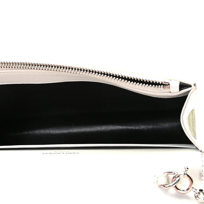 Saint Laurent Calfskin Crocodile Embossed Kate Monogram Tassel Chain Wallet Cremasoft 7 of 10