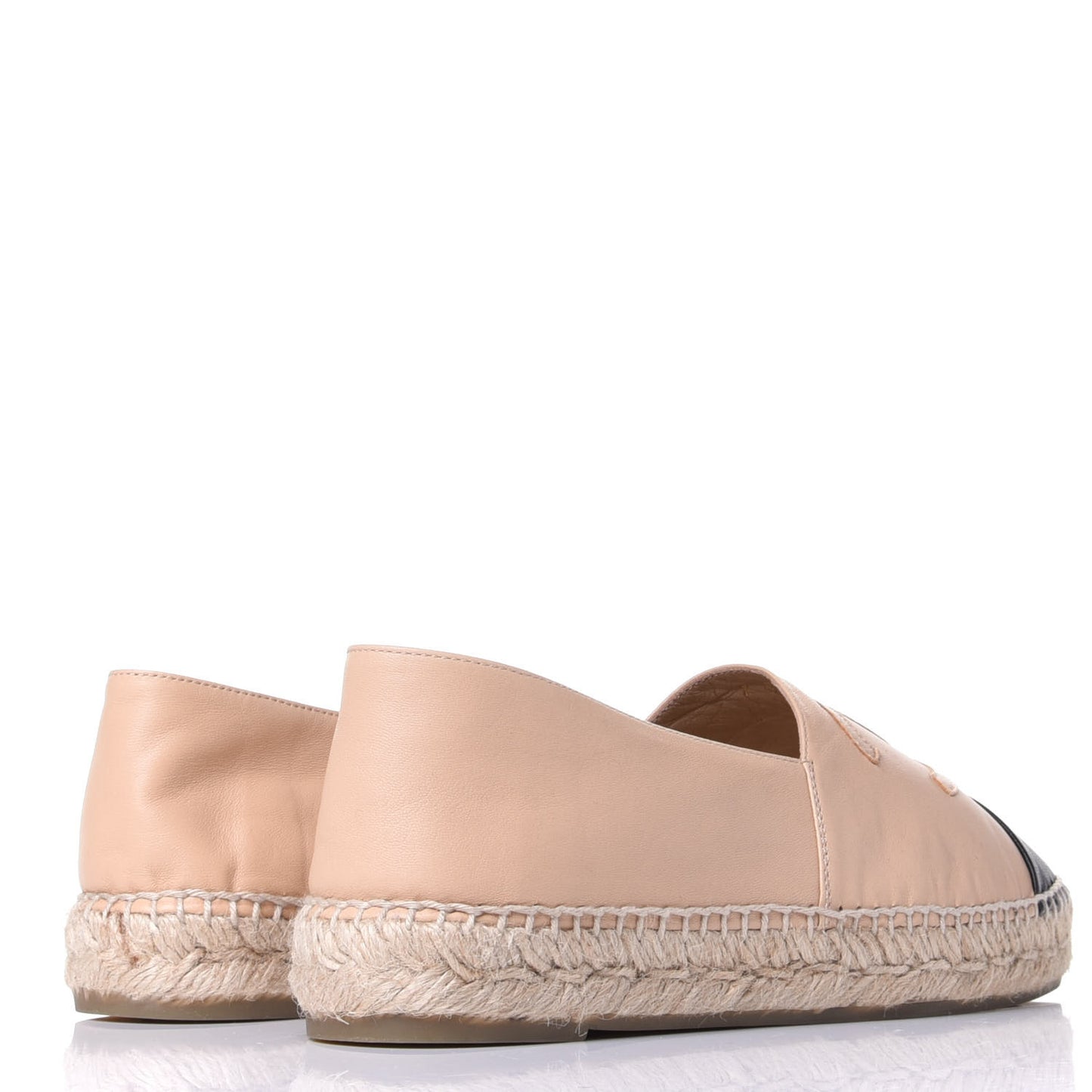 Lambskin CC Espadrilles 38 Beige Black
