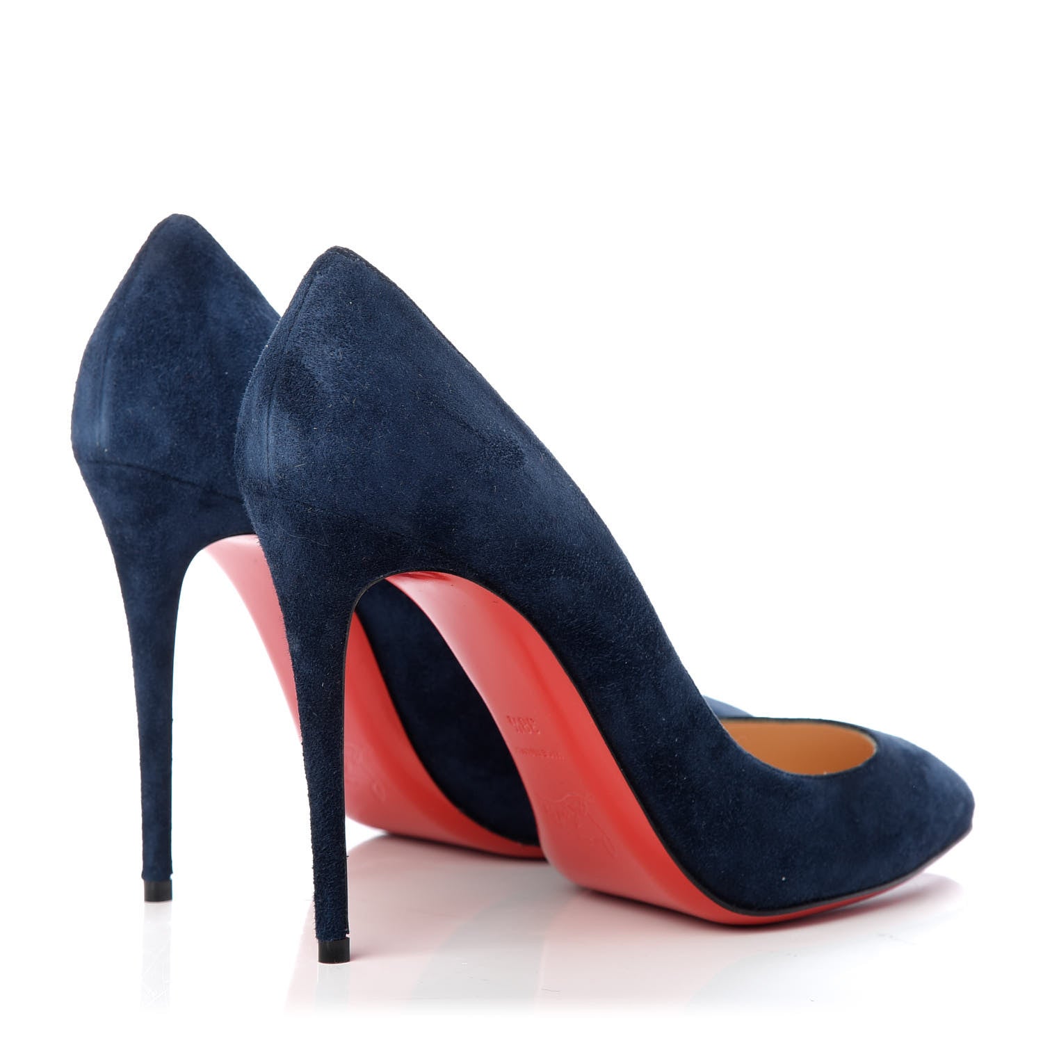 Christian Louboutin Veau Velours Eloise 100 Pumps 38.5 Marine 4 of 10