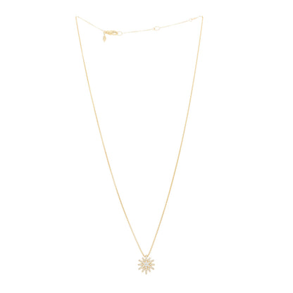 David Yurman 18K Yellow Gold Diamond Starburst Pave Pendant Necklace 3 of 7