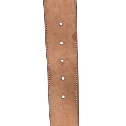 Gucci GG Supreme Monogram Selleria Calfskin Interlocking G 40mm Belt 85 34 Beige Ebony Cocoa 5 of 6