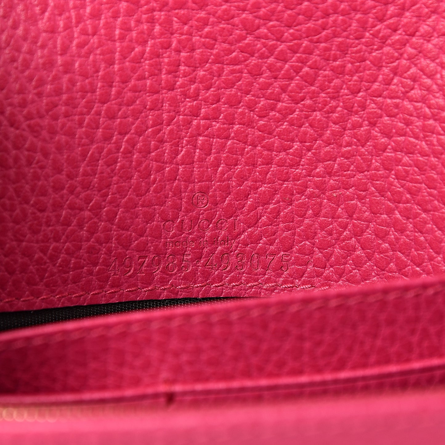 Dollar Calfskin Mini GG Marmont Chain Wallet Box Pink
