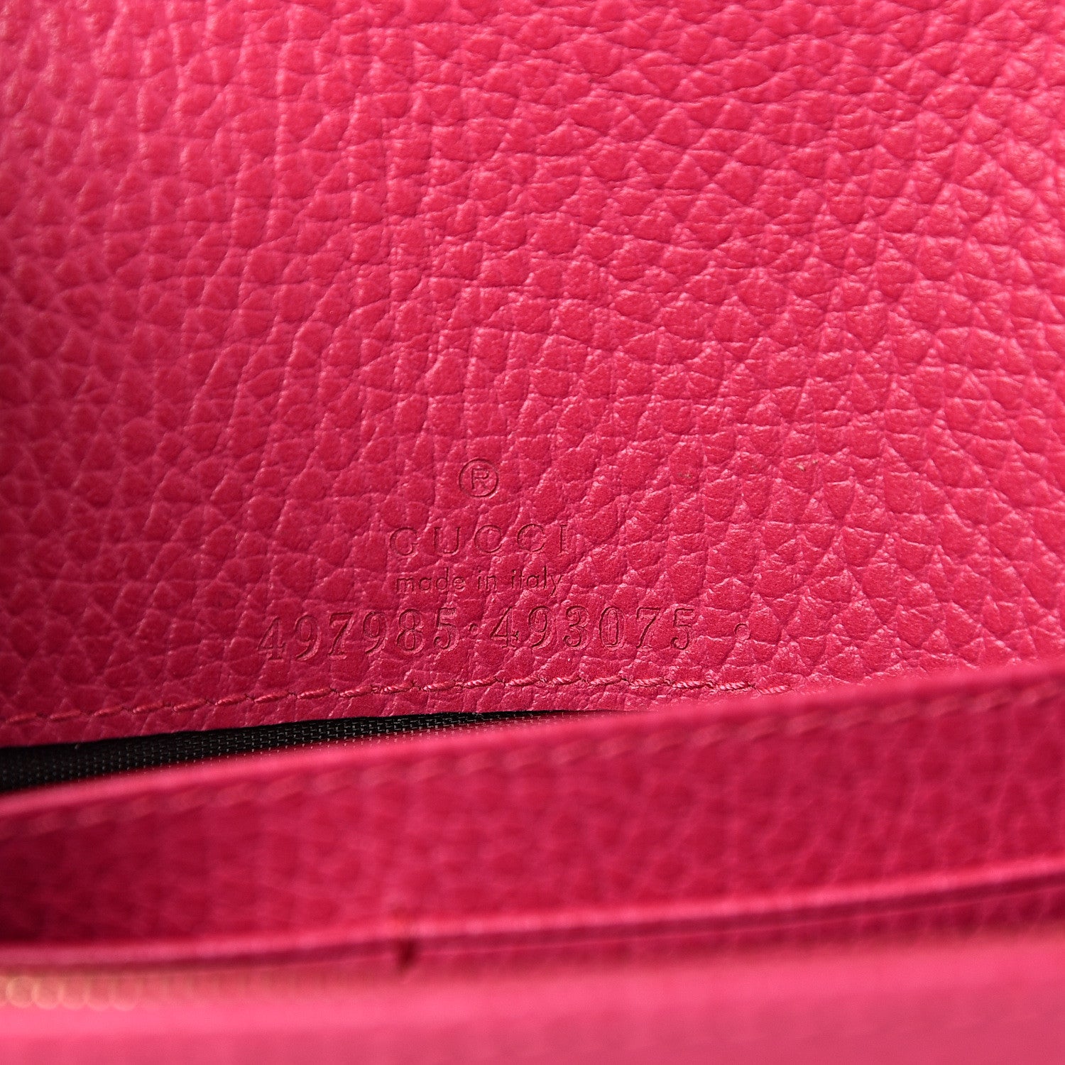 Gucci Dollar Calfskin Mini GG Marmont Chain Wallet Box Pink 5 of 9