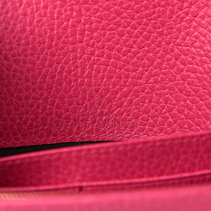 Gucci Dollar Calfskin Mini GG Marmont Chain Wallet Box Pink 5 of 9