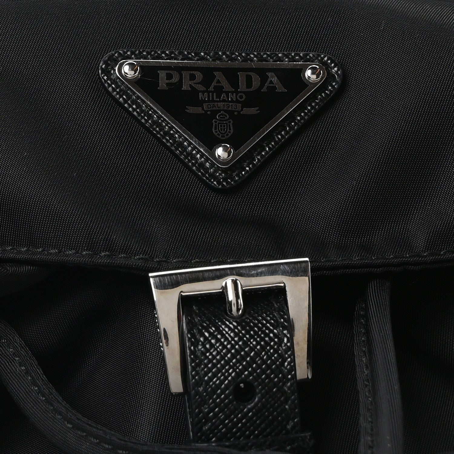 Prada Re-Nylon Vela Saffiano Small Backpack Black 7 of 9