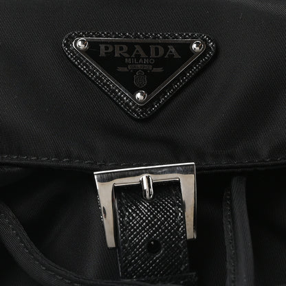 Prada Re-Nylon Vela Saffiano Small Backpack Black 7 of 9