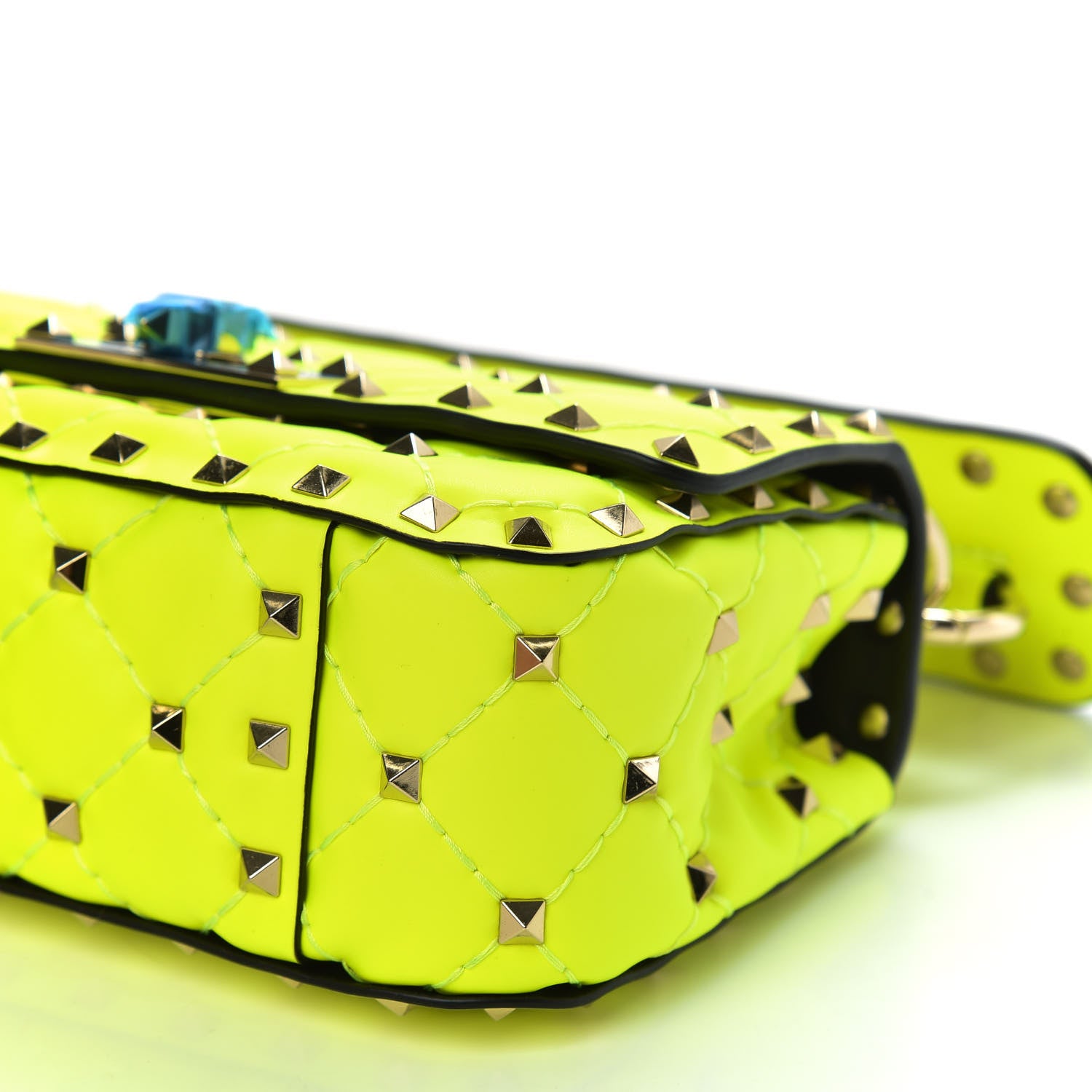 Valentino Garavani Calfskin Mini Rockstud Spike Shoulder Bag Lime 8 of 8