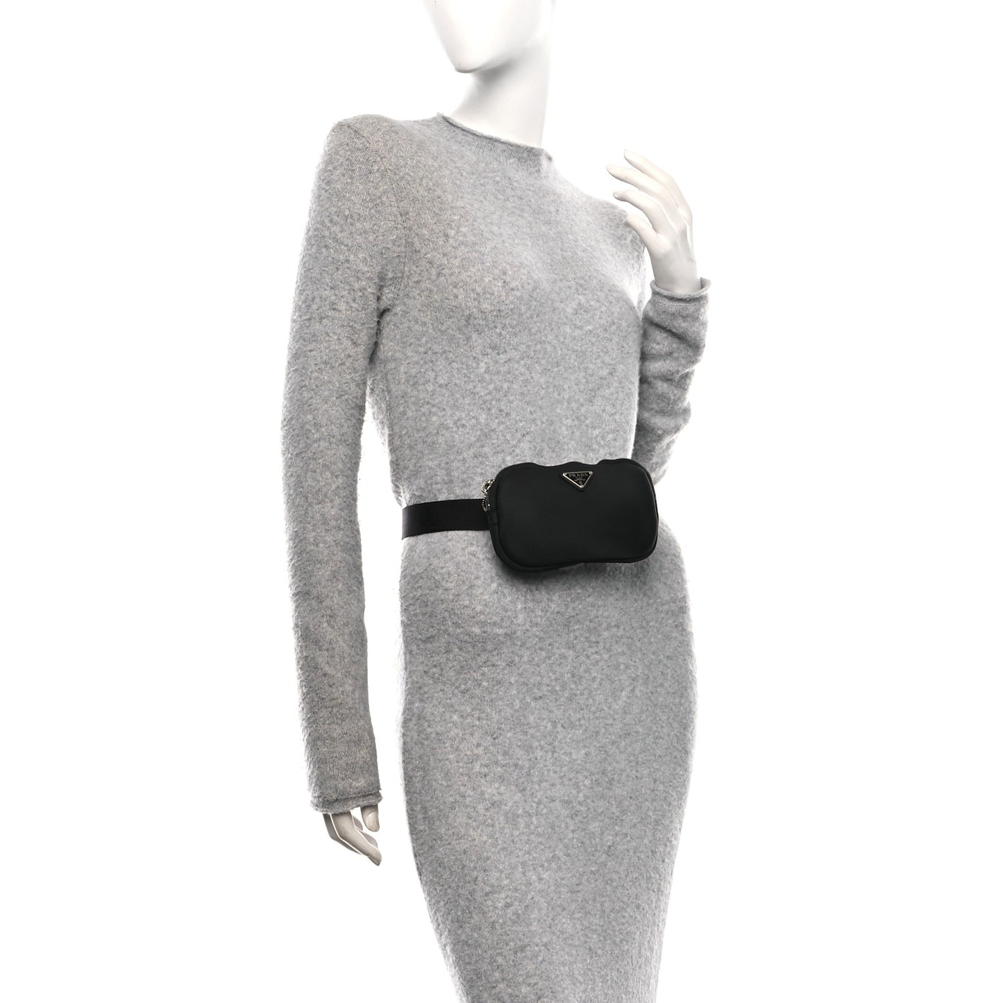 Nylon Saffiano Belt Bag Black
