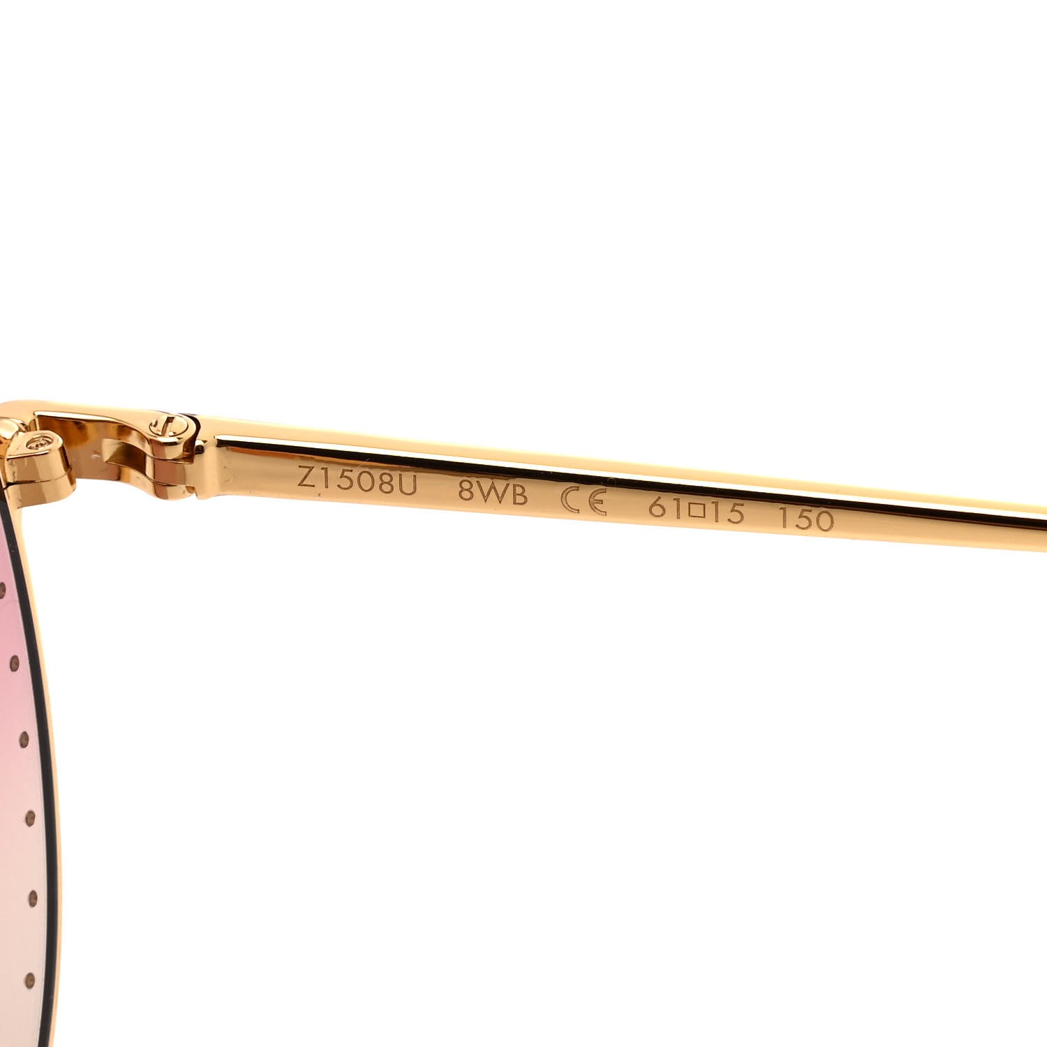 Louis Vuitton Metal LV Trunk Pilot Sunglasses Z1508U Pink 5 of 6