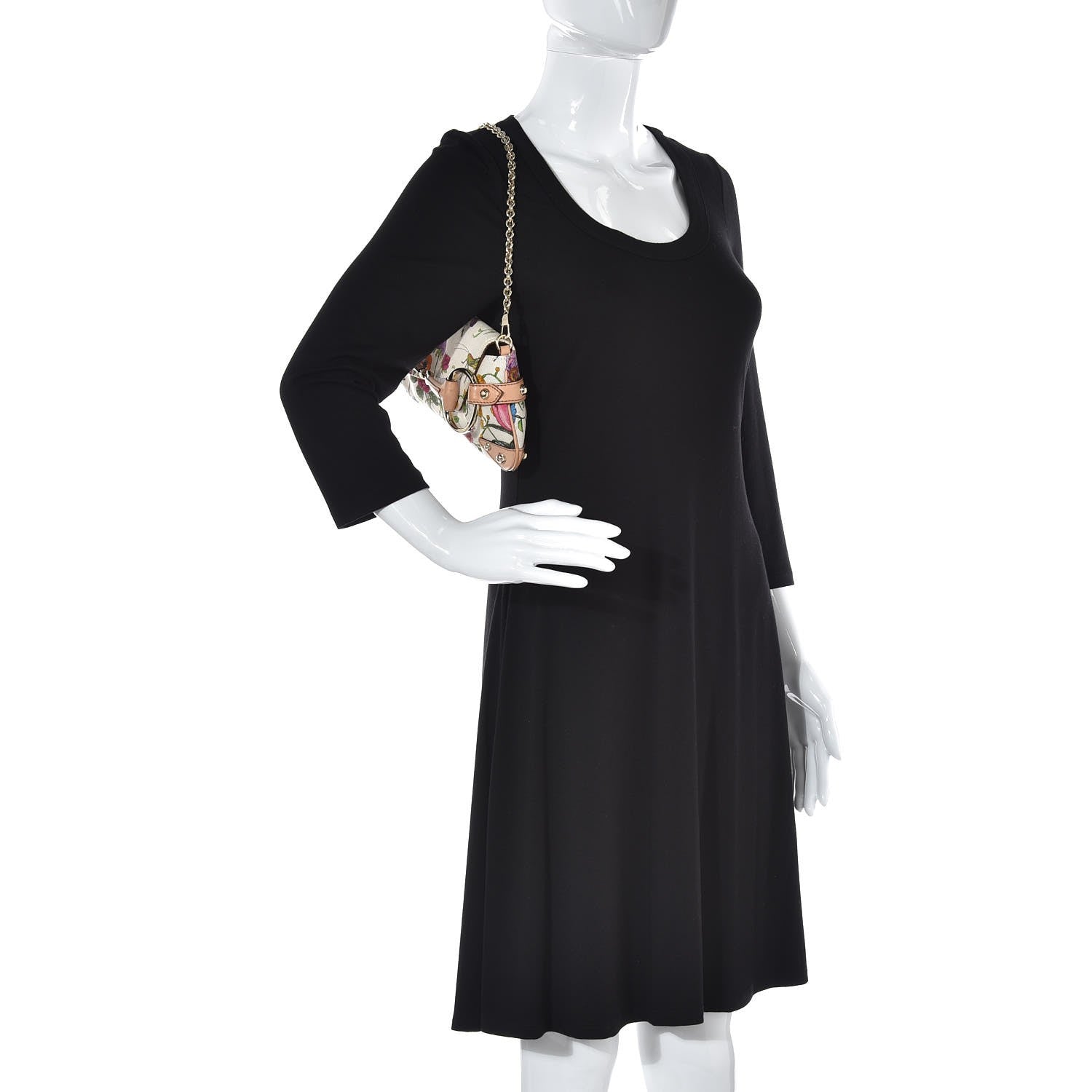 Gucci Canvas Flora Floral Horsebit Clutch Off White 2 of 11