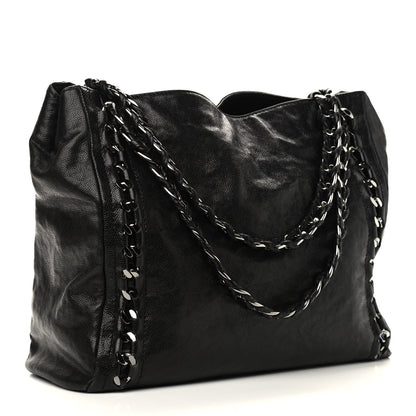 Chanel Glazed Caviar Modern Chain Tote Black 3 of 9