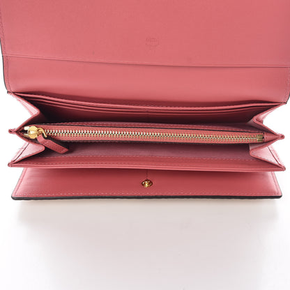 MCM Visetos Grained Calfskin Corina Two Fold Wallet Pink 5 of 9