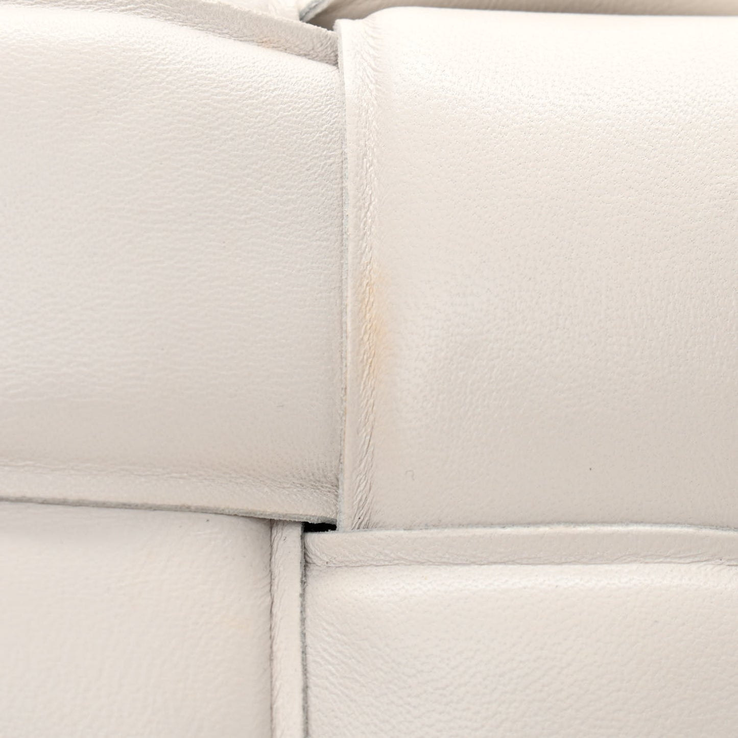 Lambskin Maxi Intreccio Padded Chain Cassette Crossbody Bag White