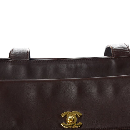 Chanel Lambskin CC Tote Brown 11 of 17