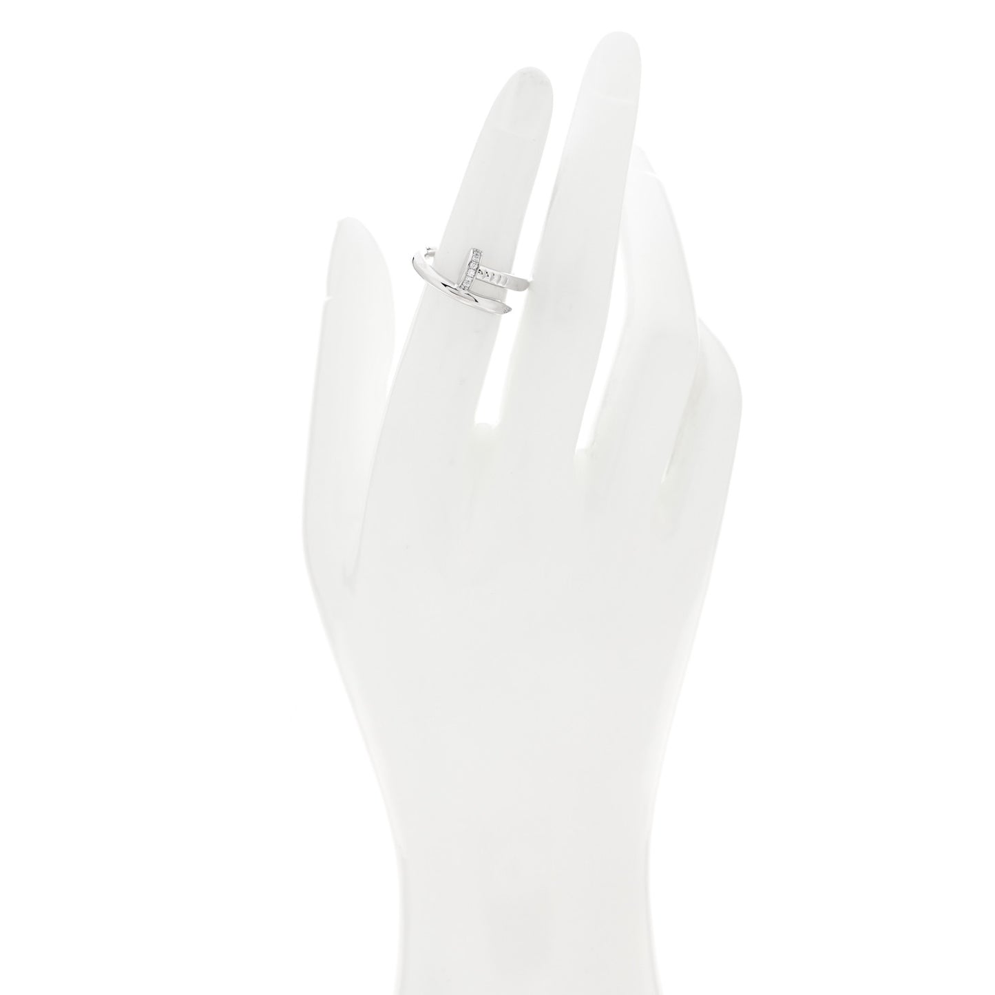 18K White Gold Diamond Juste Un Clou Ring 51 5.75