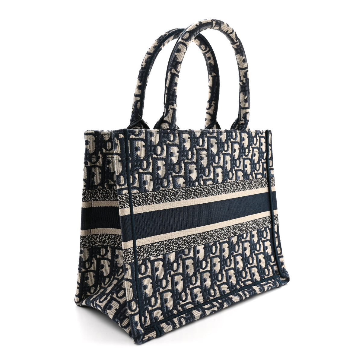 Oblique Small Book Tote Blue Multicolor