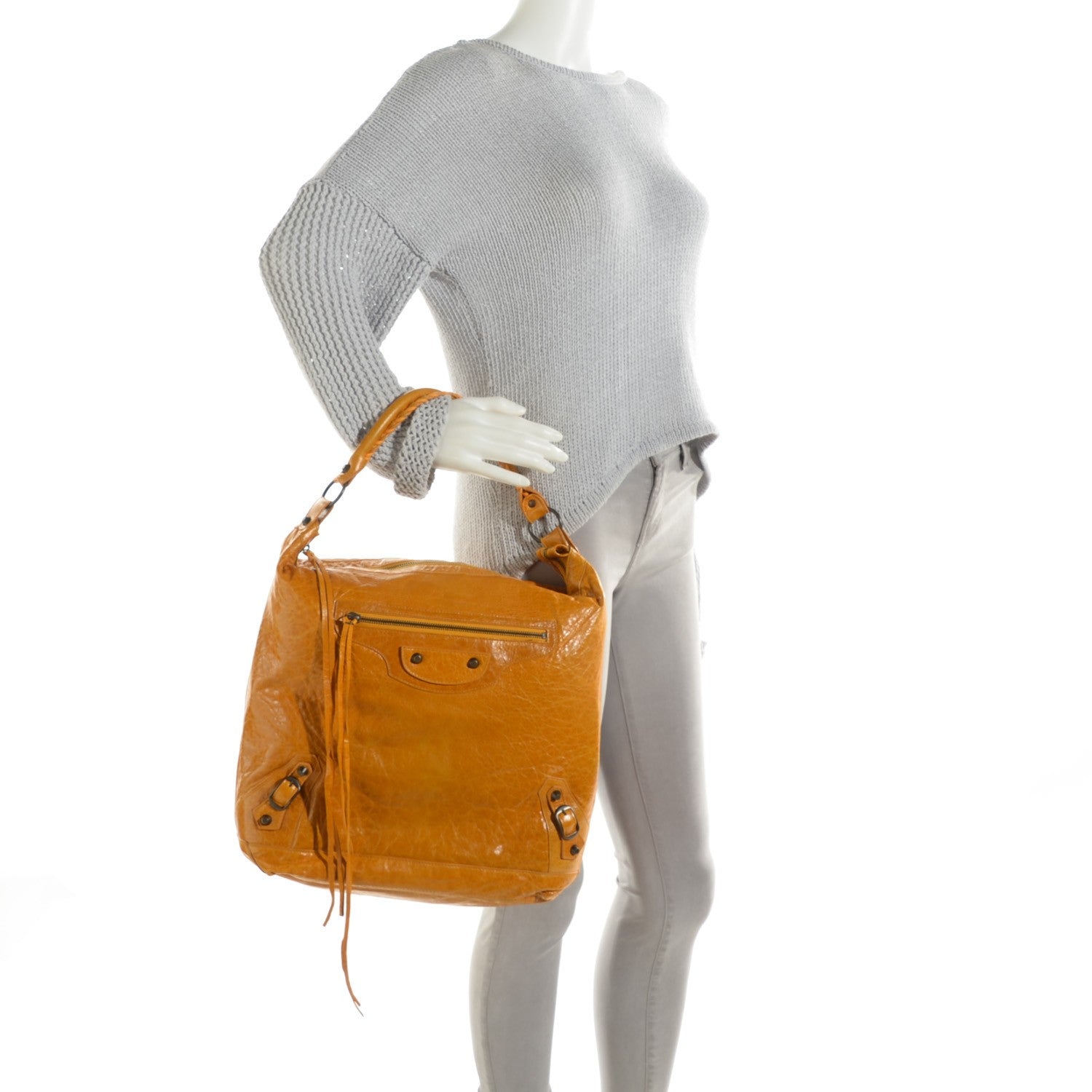 Balenciaga Chevre Classic Hardware Day Hobo Marigold 2 of 8