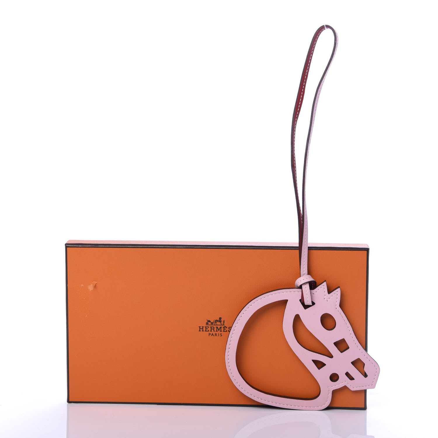 Hermes Swift Paddock Cheval Horse Bag Charm Rose Sakura 4 of 4