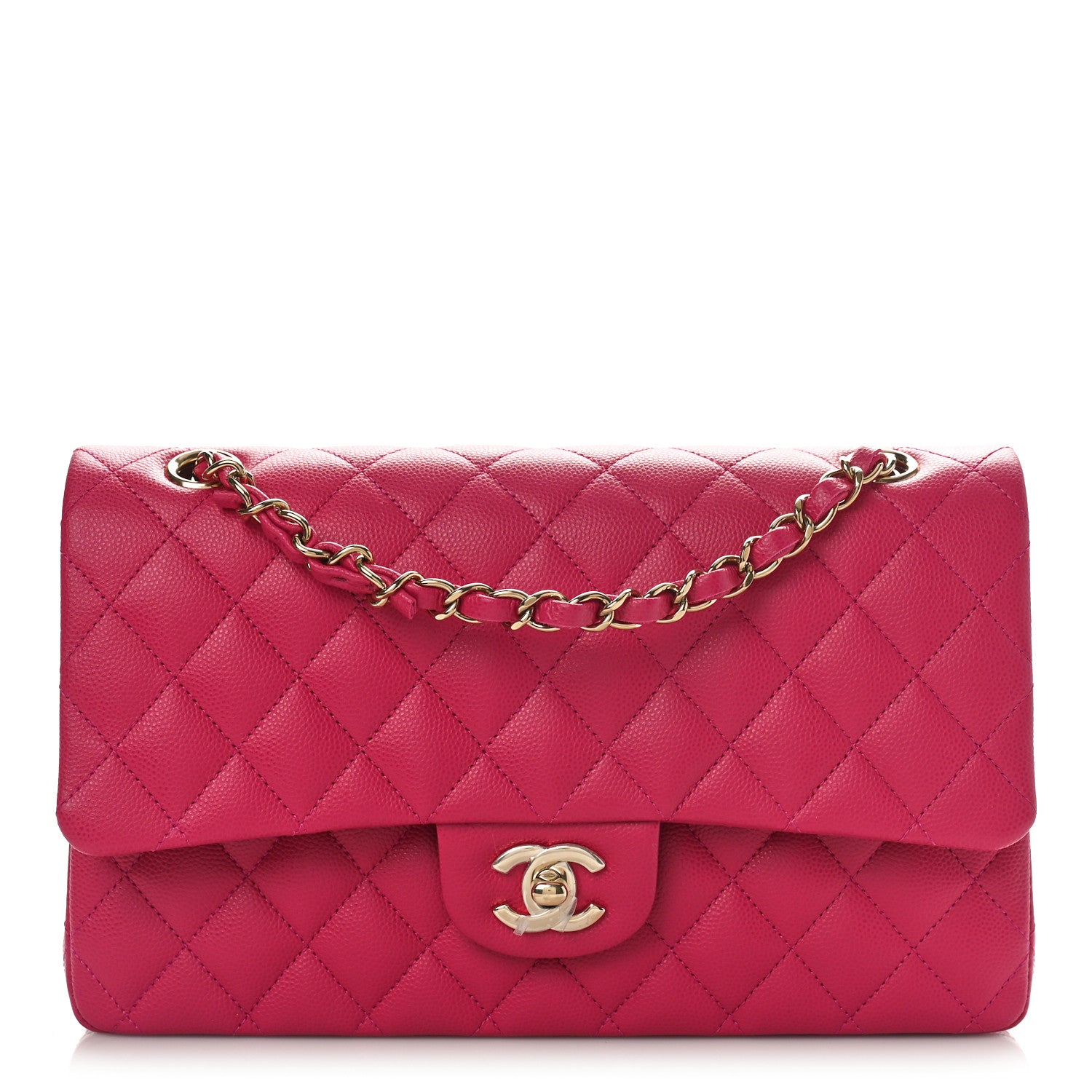 Chanel Caviar Quilted Medium Double Flap Dark Pink 1 of 9
