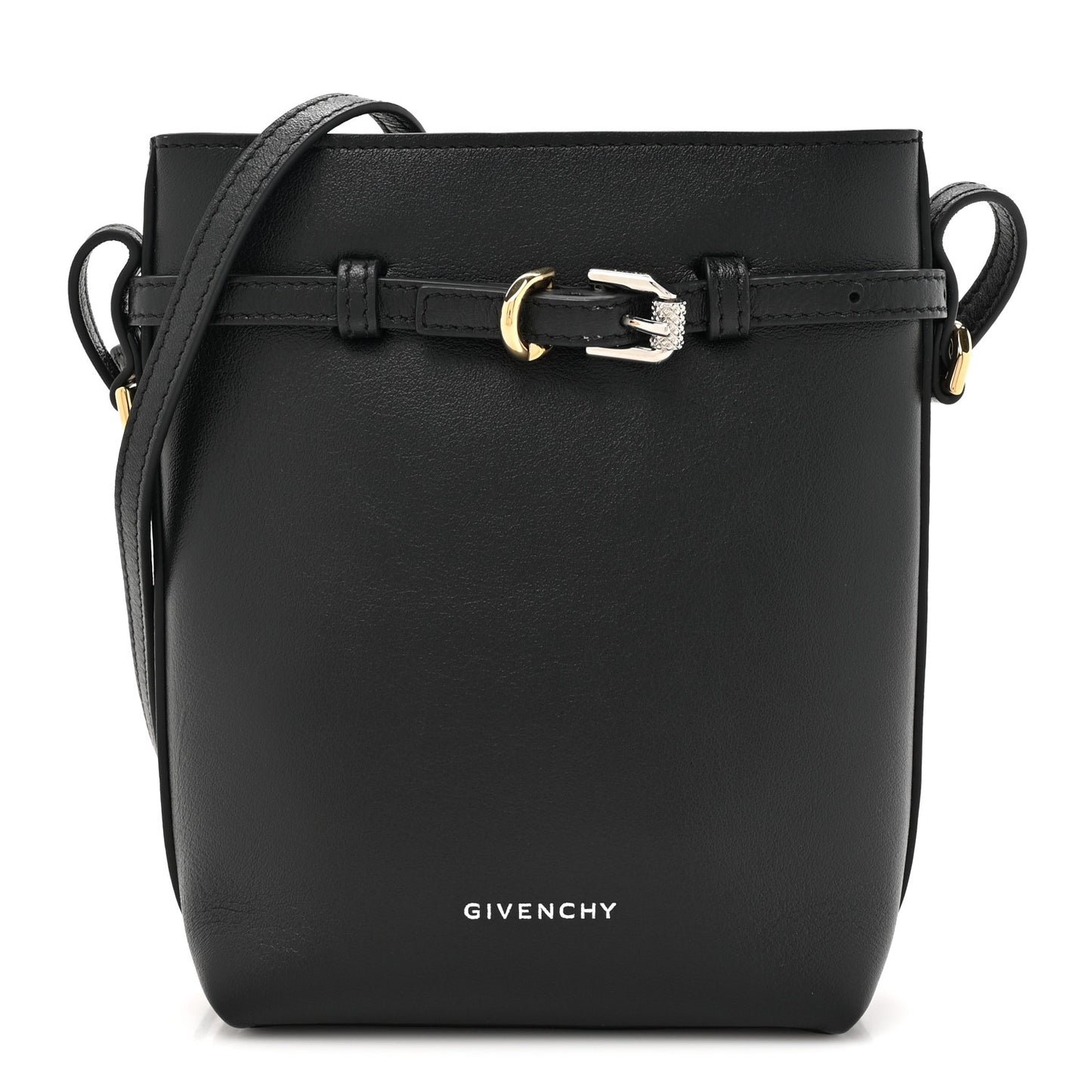 Calfskin Voyou Phone Crossbody Pouch Black