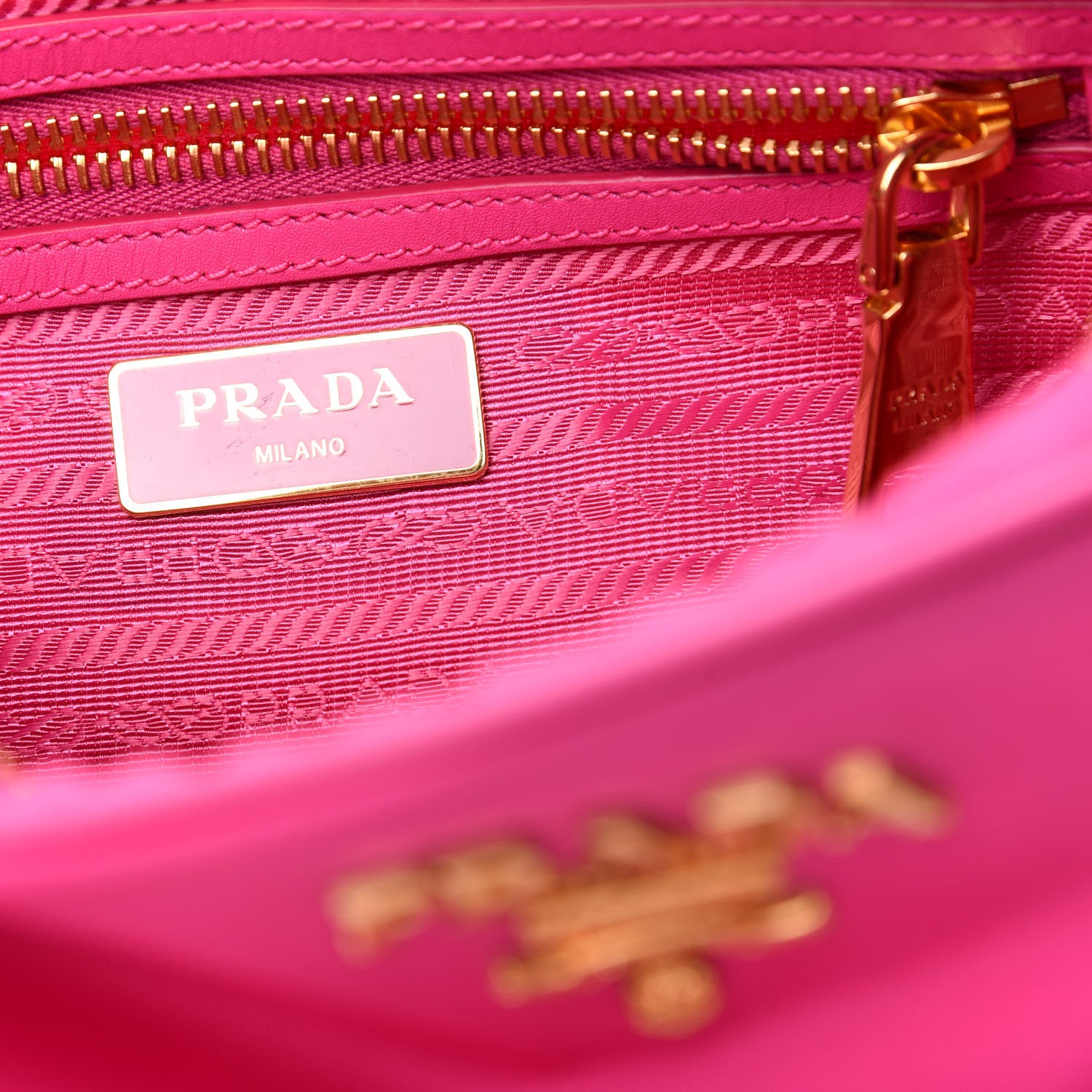 Prada Tessuto Nylon Soft Calf Camera Bag Fuxia 8 of 10