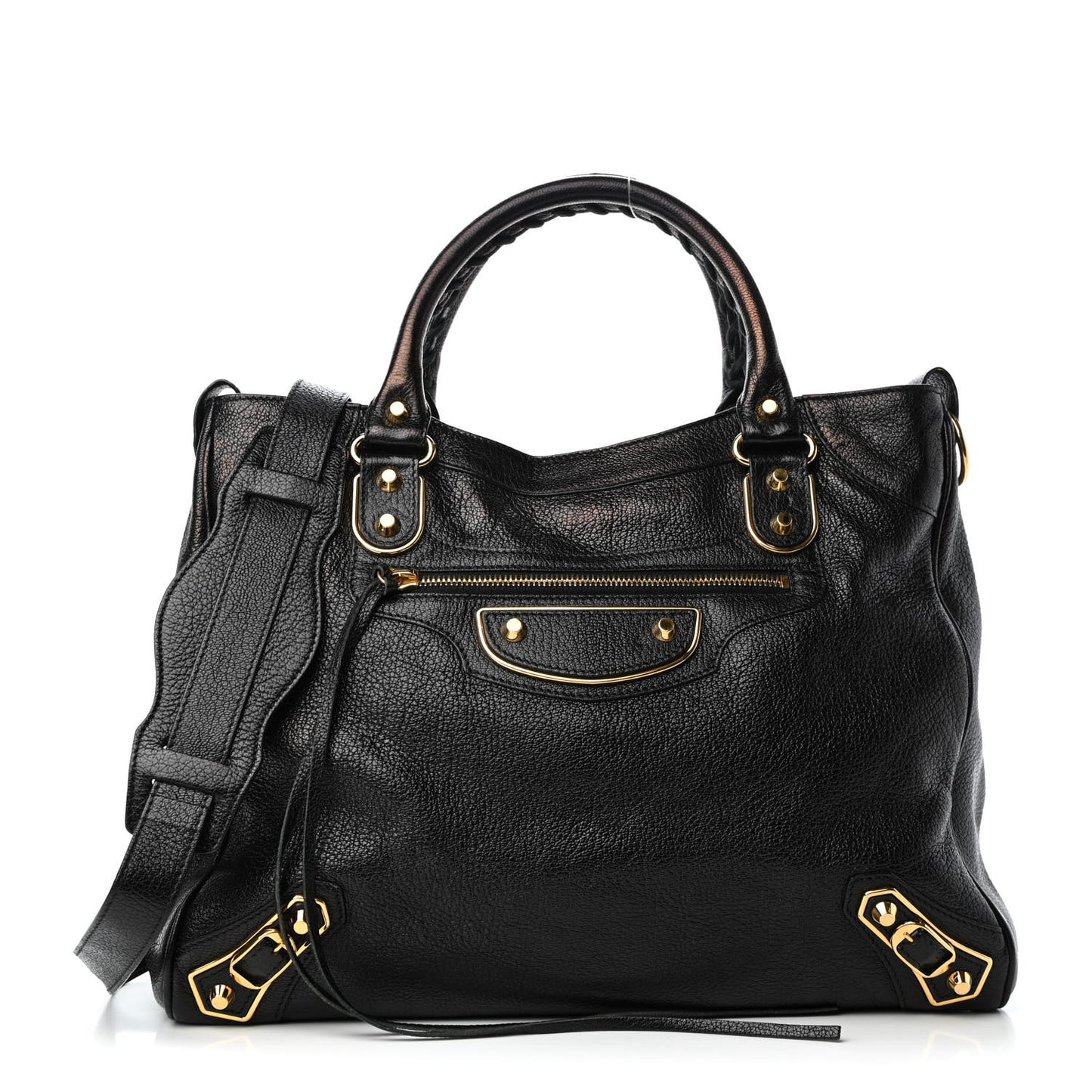 Chevre Gold Metallic Edge Hardware Velo Black