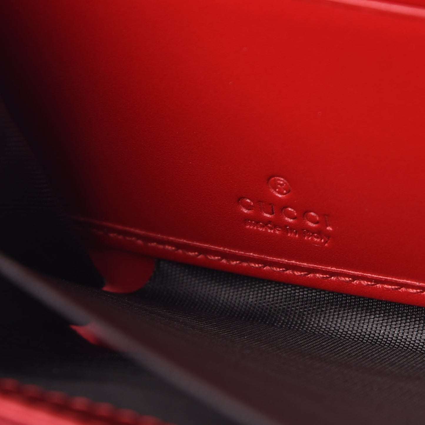 Guccissima Signature Zip Around Wallet Hibiscus Red