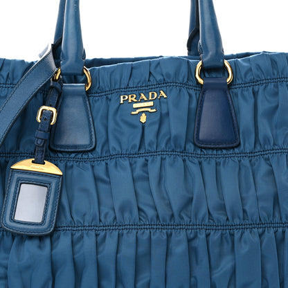 Prada Tessuto Nylon Gaufre Tote Cobalto 8 of 14