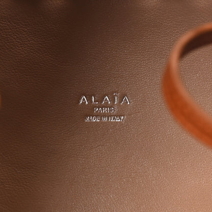 Alaia Lux Calfskin Vienne Wave Mina 20 Bag Cognac 7 of 10