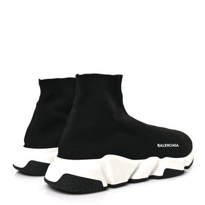 Balenciaga Neoprene Knit Mens Speed Sneakers 42 Black White 4 of 6