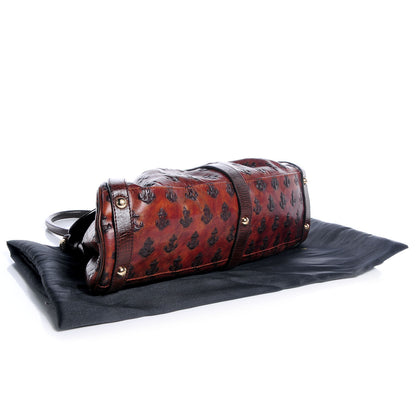 Fendi Calfskin Anchor Embossed Medium Magic Bag Brown 4 of 8