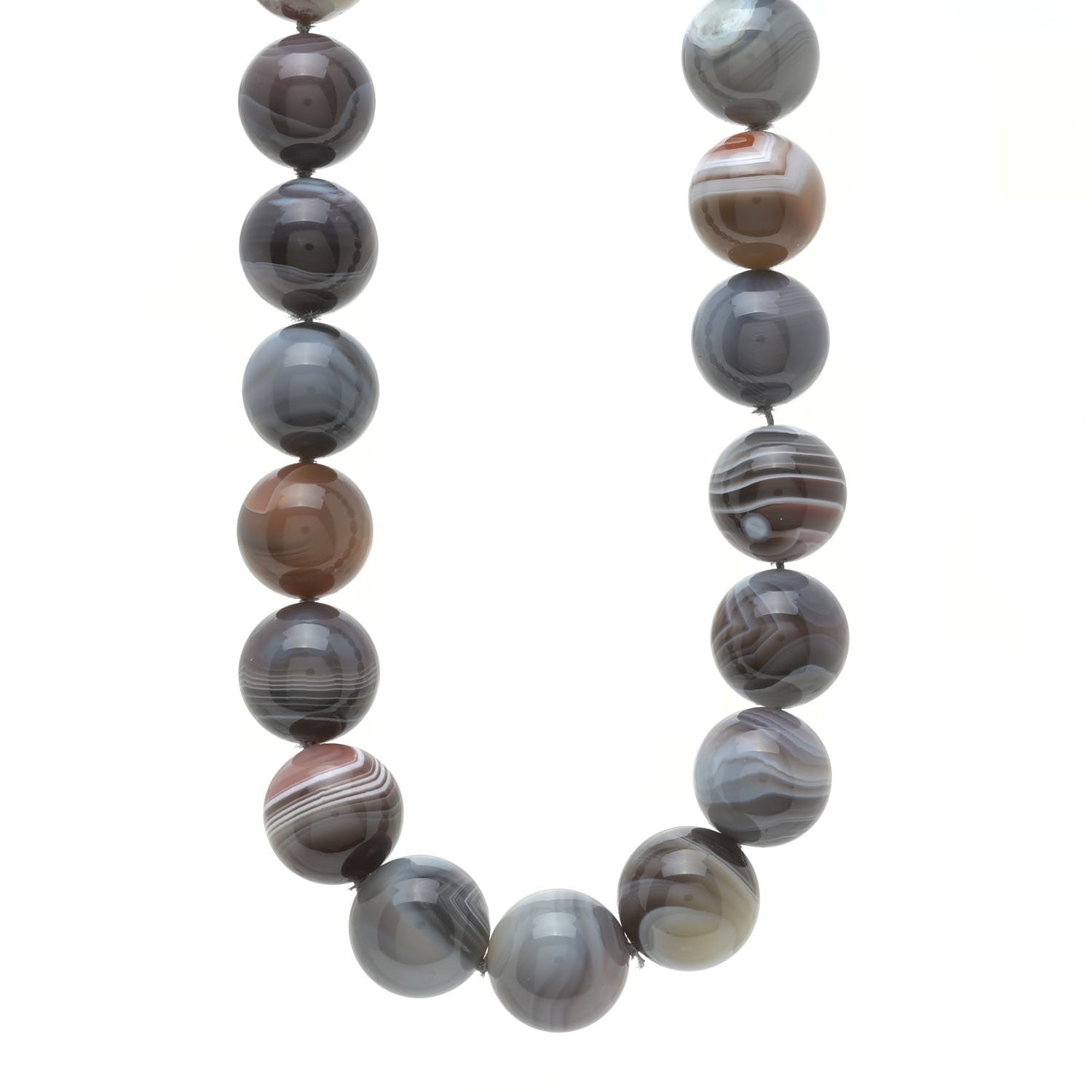 David Yurman Sterling Silver Agate Moonstone 16mm Couture Bead Necklace 1 of 6