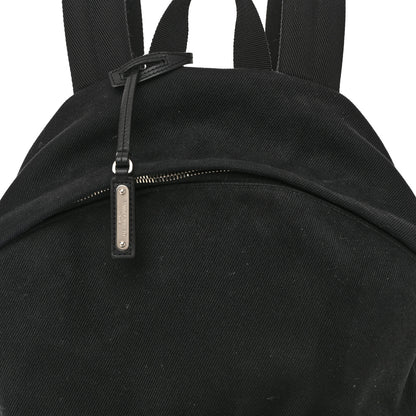 Saint Laurent Canvas Signature Embroidered City Backpack Black 8 of 11