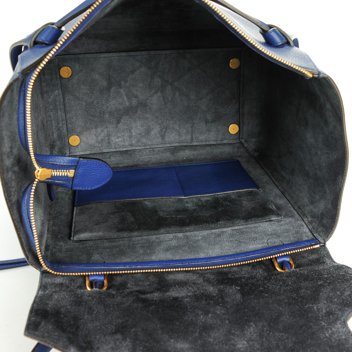 Celine Drummed Calfskin Small Belt Bag Indigo 5 of 7