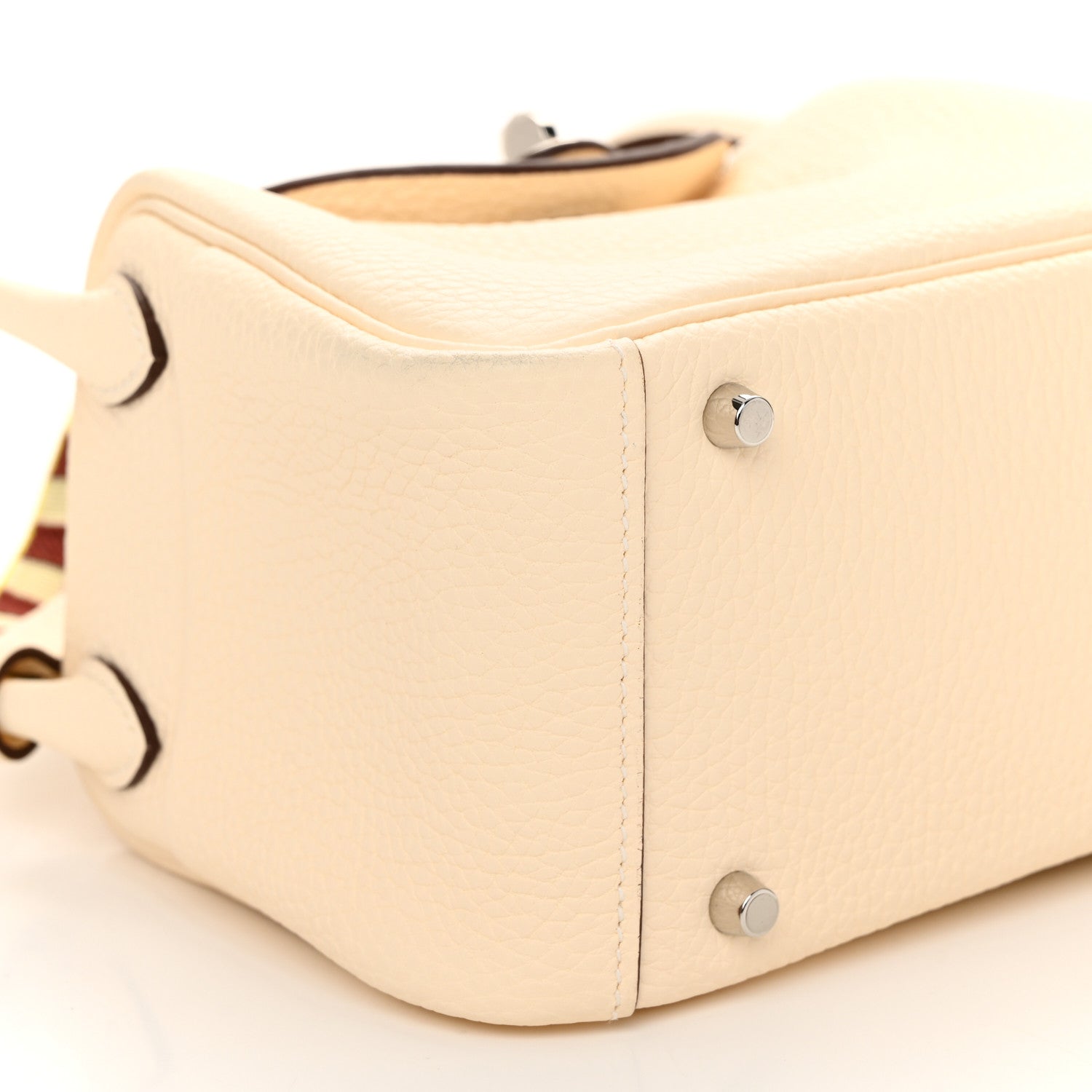 Hermes Taurillon Clemence Maxi Quadrille Mini Lindy 20 Nata Citron 9 of 11