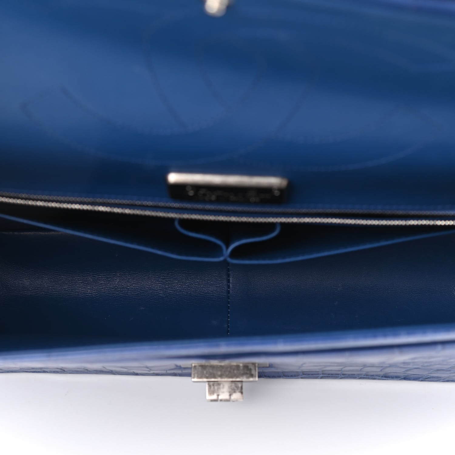 Chanel Alligator 2.55 Reissue 227 Flap Blue 5 of 10