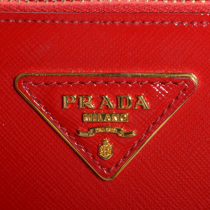 Prada Saffiano Vernice Mini Promenade Tote Rosso 8 of 9
