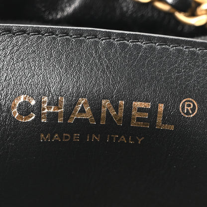 Chanel Shiny Crumpled Calfskin Quilted Pearl Mini Chanel 22 Black 6 of 10
