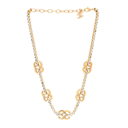 Chanel Metal Crystal CC Marquise Choker Gold 3 of 5